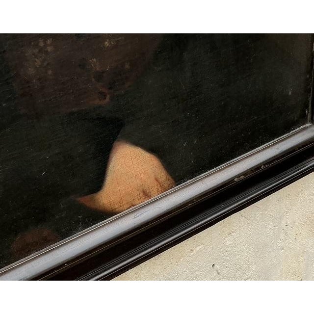 19th Century Vintage Boho Original Oil Portrait on Canvas For Sale - Image 5 of 10