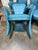 Blue Post Modern Wing Dining Chairs - Set of 6 For Sale - Image 8 of 11
