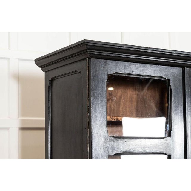 19th Century French Ebonised Fruitwood Housekeepers Cupboard, 1880 For Sale - Image 10 of 18