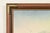 Mid 20th Century Original Artist Signed ‘Seaside Harbor’ Acrylic Painting in Carved Walnut and Brass Frame For Sale - Image 5 of 12