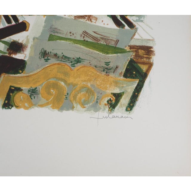 Lucien FONTANAROSA Flutist Original lithograph Signed in pencil by the artist On vellum Arches paper Dimensions : 56,5 x...