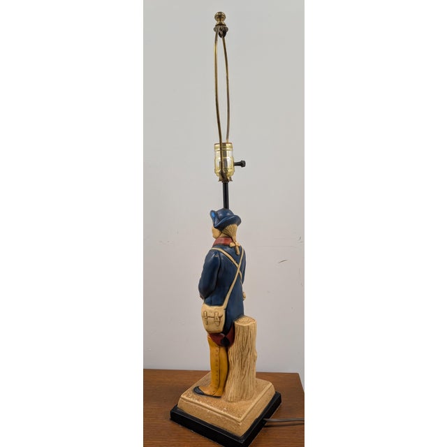 Plastic Vintage 1960 Colonial Soldier Table Lamp For Sale - Image 7 of 9