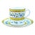 1980s Tiffany & Co. Le Tallec Morning Glory Demitasse Cup & Saucer For Sale