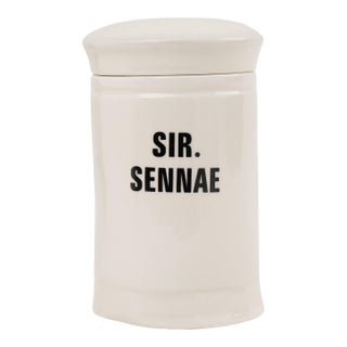 Ntique-Style Ceramic Apothecary Jar With Lid - Sir Sennae For Sale