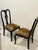 Mid-Century Modern Gorgeous Regency Mid 20th Century Set of 4 Dining Chairs Black Lacquer TigerBrocade For Sale - Image 3 of 14