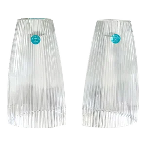 Tiffany Crystal Candleholders, a Pair