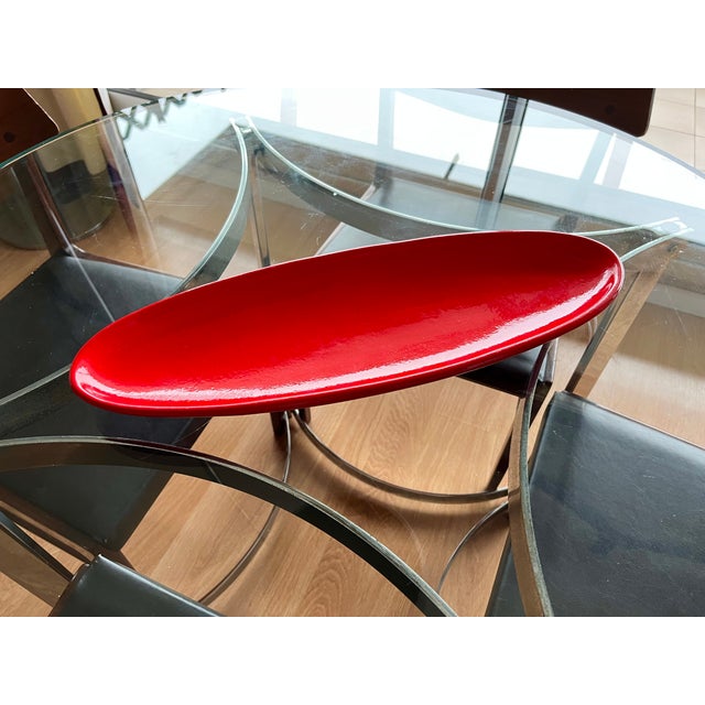 Red Large Shuttle Bowl by Pol Chambost, 1950 For Sale - Image 8 of 8