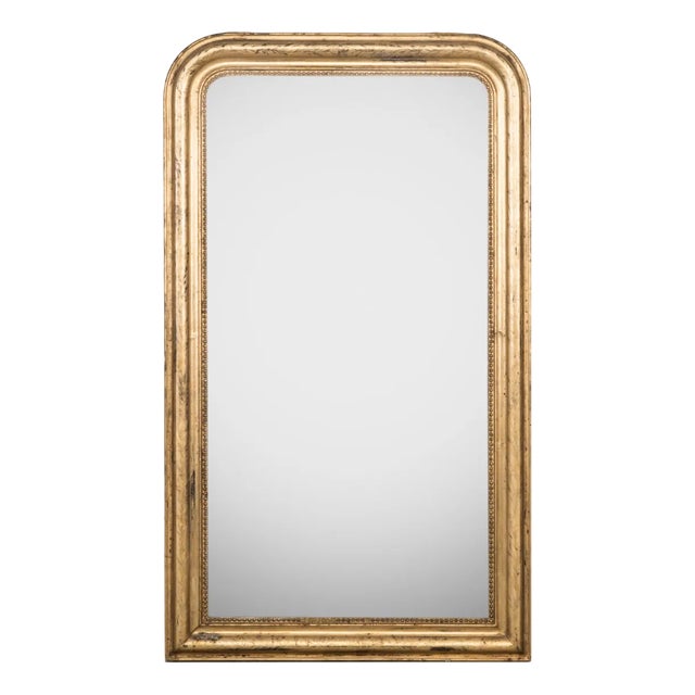 19th Century Louis Philippe Mirror with Flowers For Sale