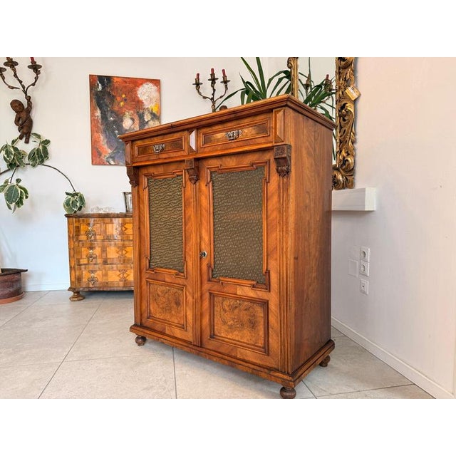Brown Gründerzeit Half-Cabinet Sideboard in Walnut, 1800s For Sale - Image 8 of 11