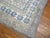 Early 20th Century 1920s White Blue Geometric Antique Agra Cotton Rug 3'6" X 5'9" Handknotted Wool Carpet For Sale - Image 5 of 6