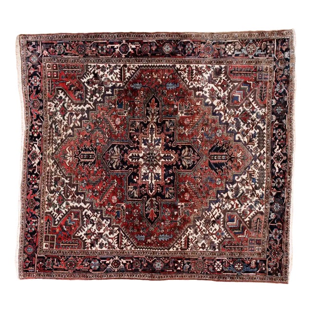 Middle Eastern Square Heriz Rug For Sale