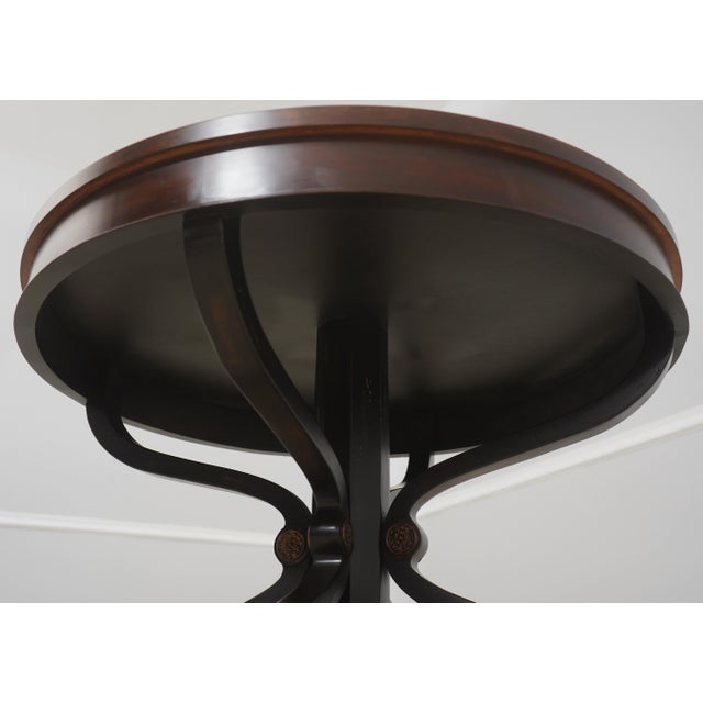 Drexel Round French Empire Mahogany Inlaid Pedestal Center Table For Sale - Image 12 of 12