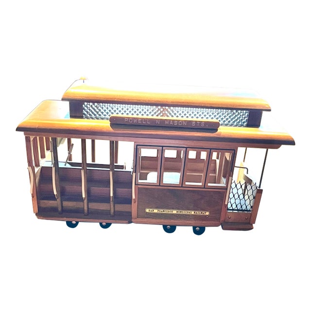 Vintage Handmade Music Box San Francisco Street Car By, Nate Gruenburg For Sale