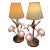 1970s Hollywood Regency Brass Dove & Floral Table Lamps - a Pair For Sale
