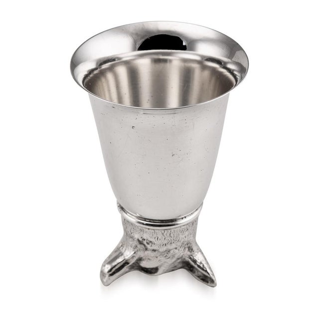 Silver Mid 20th Century Italian Silver Plated Fox Stirrup Cups, 1970s, Set of 4 For Sale - Image 8 of 13