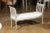 Italian 1890s Painted Wood Classical Bench with Scrolling Arms and Upholstery For Sale - Image 12 of 12