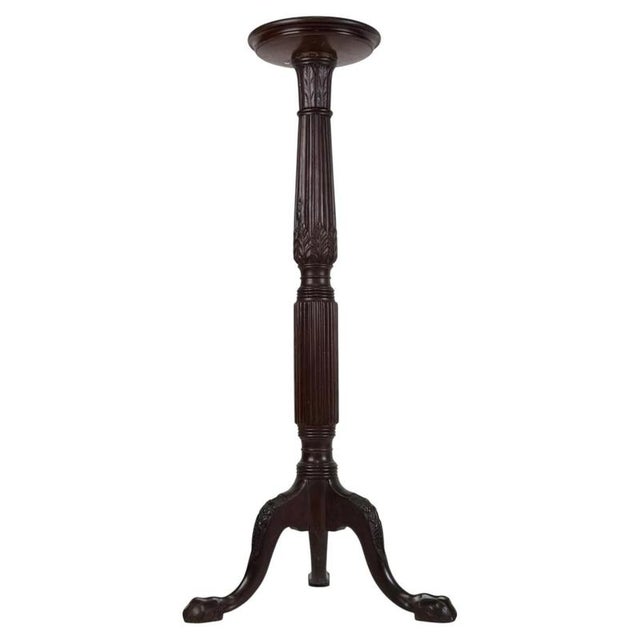 Brown 19th Century English Victorian Carved Mahogany Planter Jardiniere Stand For Sale - Image 8 of 8