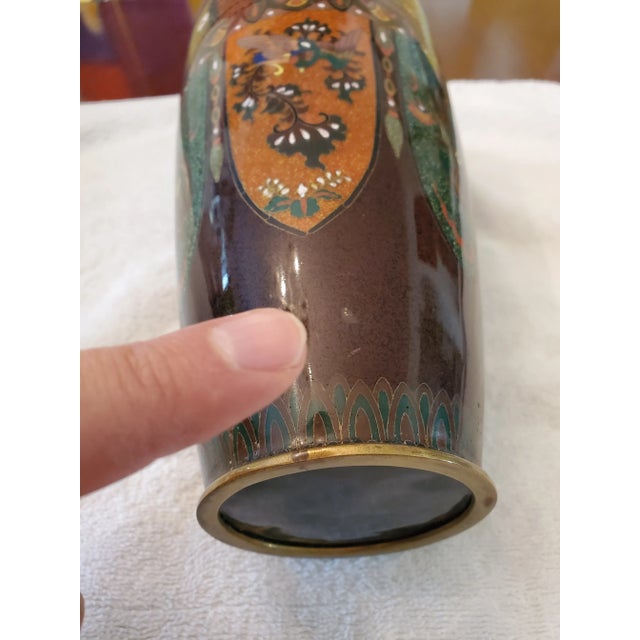 Antique Chinese 150 Years Old Enamel Vase For Sale - Image 10 of 11