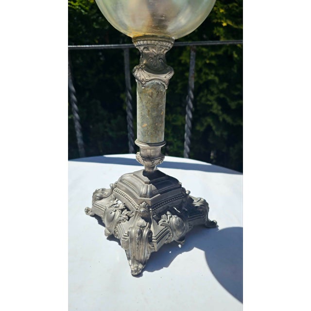 Antique Oil Lamp from L.R.Apollon, 1800s For Sale - Image 6 of 11