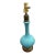 1960s Mid-Century Modern Turquoise Ceramic Single Gourd Lamp For Sale