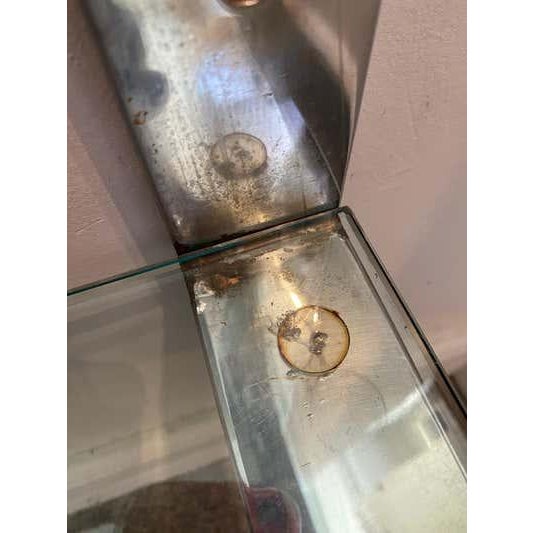 Chrome Late 20th Century Tri-Mark Chrome and Glass Wall Shelf attributed to James Howell For Sale - Image 8 of 10