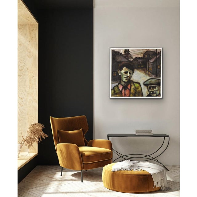 Peter Ross, The Young Richard Burton and His Father, Pontrhydyfen, Neath, Port Talbot, Wales, Oil Painting, 2013, Framed For Sale - Image 10 of 18