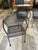 Russell Woodard Style Vintage Mid-Century Black Wrought Iron Mesh Barrel Back Patio Dining Chairs - Set of 4 (Woodard Style) For Sale - Image 6 of 7