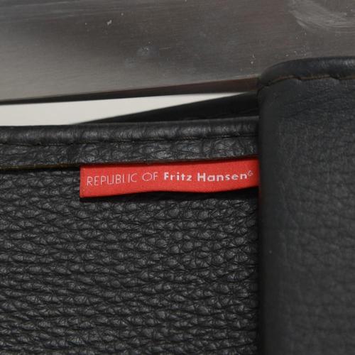 PK91 Stool in Black Aura Leather from Poul Kjærholm, 2000s For Sale - Image 10 of 11