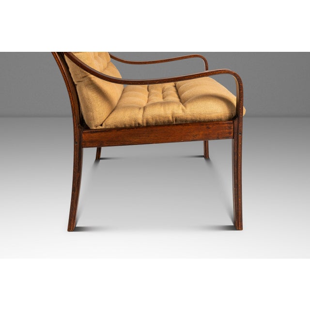 Mid-Century Danish Modern Bentwood Lounge Chair in Rosewood & Original Fabric by Fredrik A. Kayser for Vatne Møbler, Denmark, C. 1970's For Sale - Image 11 of 18