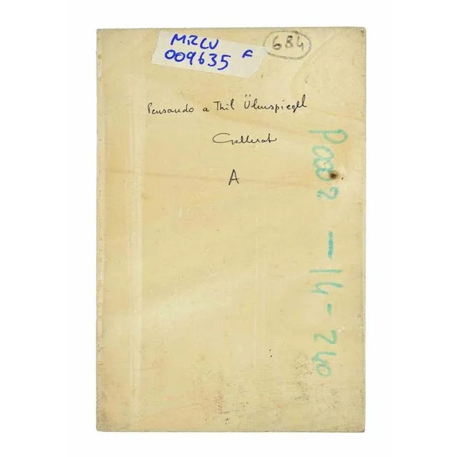 Alberto Gallerati, Thinking About Thil Ulenspiegel, Oil Painting, 1970s For Sale - Image 4 of 5