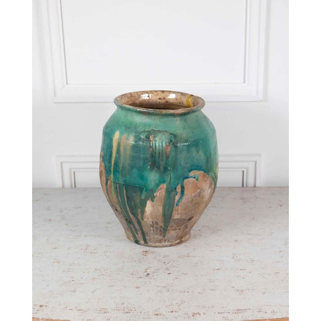 French 19th Century Turquoise and Green Glaze Confit Pot For Sale In Atlanta - Image 6 of 8