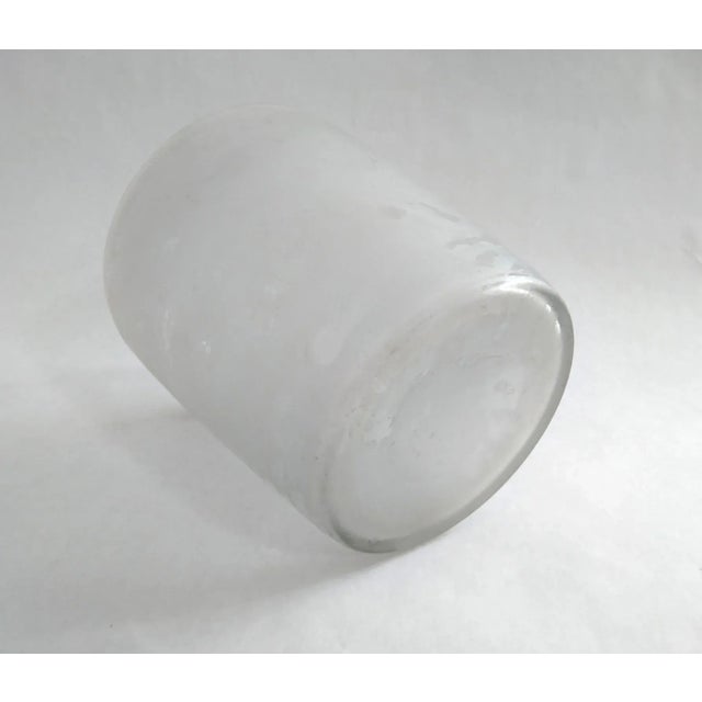 1940s Vintage Swedish Art Deco Frosted Glass Ice Bucket from Pukeberg For Sale - Image 5 of 6