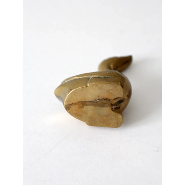 Mid Century Brass Duck Figurine For Sale - Image 9 of 9