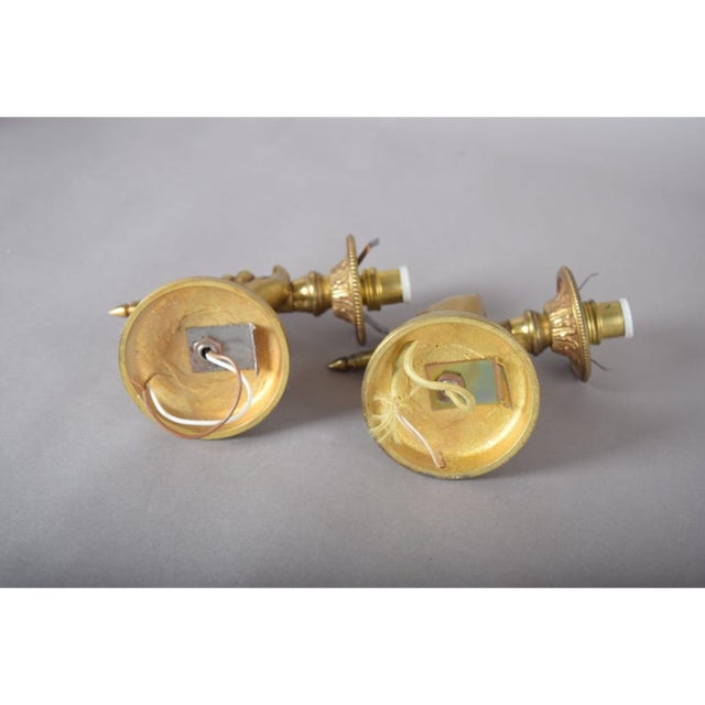 Brass Hand Wall Sconces by Andre Arbus, 1960s, Set of 2 For Sale - Image 12 of 15