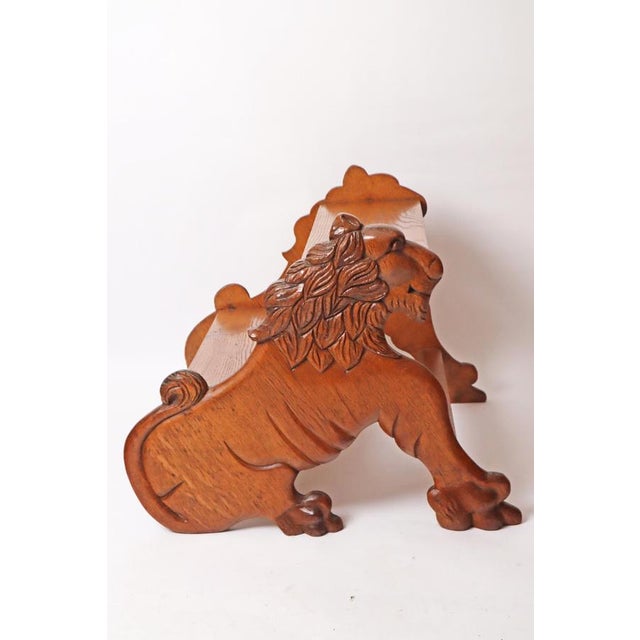 Victorian Oak Lion Library Ladder, 1900 For Sale - Image 15 of 18
