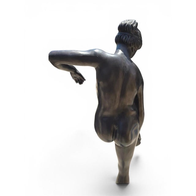Gold Large Greek Style Sculpture of Aphrodite (Venus), 1940, Bronze For Sale - Image 8 of 9