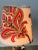 Mary Jane McCarty Designs Antique French Red and Yellow Fabric Chandelier Shade For Sale - Image 4 of 5