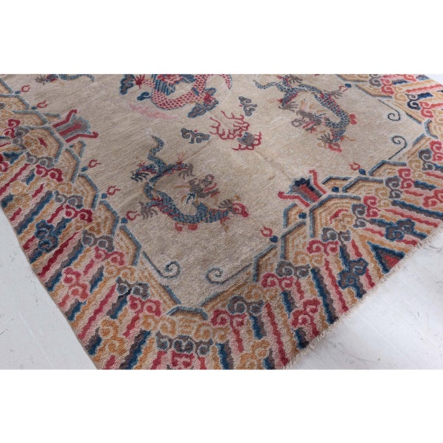 Antique Chinese Silk Dragon Rug Doris Leslie Blau For Sale In New York - Image 6 of 7