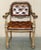 Antique William IV Chesterfield Oak & Brown Leather Desk Chair, 1830s For Sale - Image 3 of 18