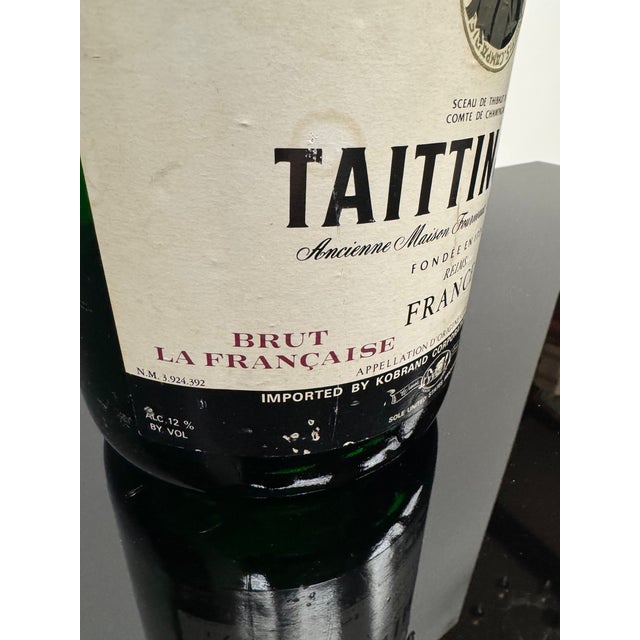 Glass Vintage Taittinger Champagne Display Bottle For Sale - Image 7 of 11