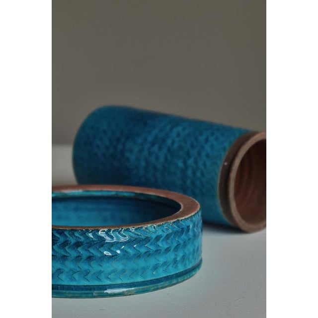 Scandinavian Modern Blue Stoneware Pendant by Nils Kähler, Denmark, 1960s For Sale - Image 10 of 11