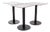 Vintage Black Steel Square Café Table, 1950 For Sale