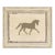 Contemporary Primitive Horse Painting in Distressed Cream Frame For Sale
