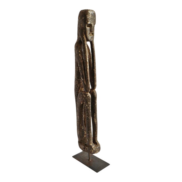 Antique Indian Wood Tribal Sculpture For Sale