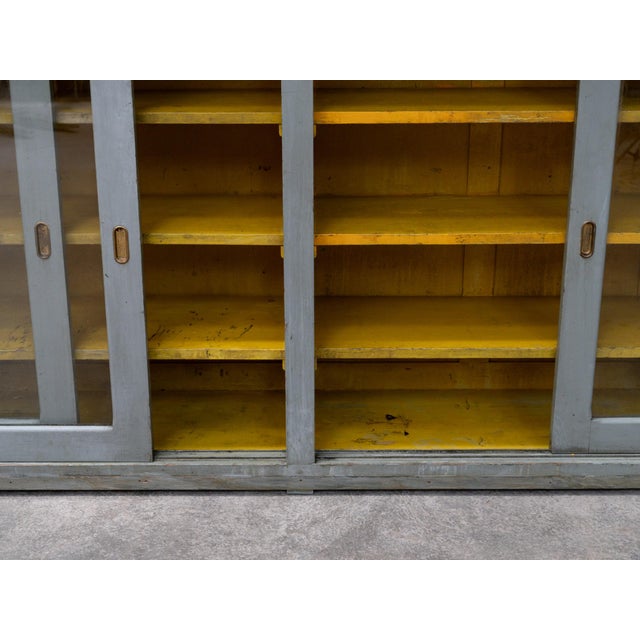 Wood Large Glass-Fronted Sideboard, 1930s For Sale - Image 7 of 13