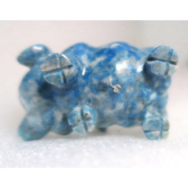 Blue Miniature Well-Carved Lapiz Lazuli Piglet - Pig, Piggy.! For Sale - Image 8 of 12