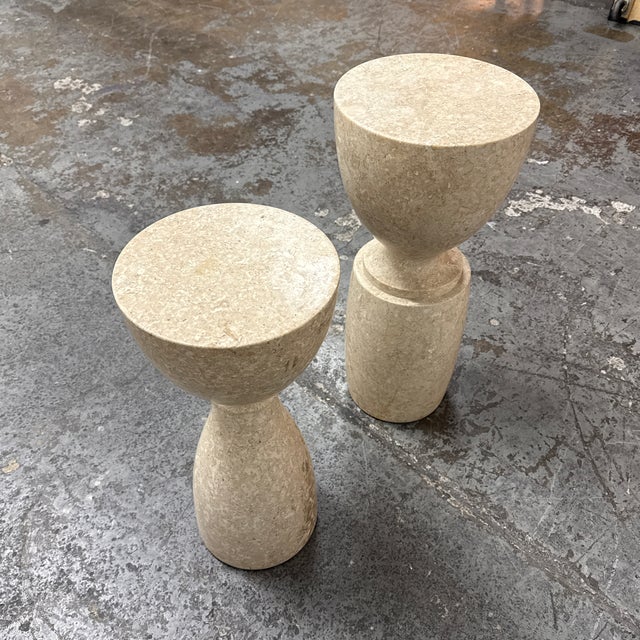 Beige Noir Architect Side Table Style "A" + "B", Set of Two For Sale - Image 8 of 12