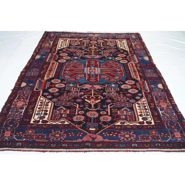 Vintage Hamadan Rug 5'0'' x 8'2'' For Sale - Image 10 of 11