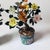 Asian Pair of Vintage Gemstone & Cloisonné Enamel Bonsai Trees – Jade, Agate & Crystal Flowers For Sale - Image 3 of 9