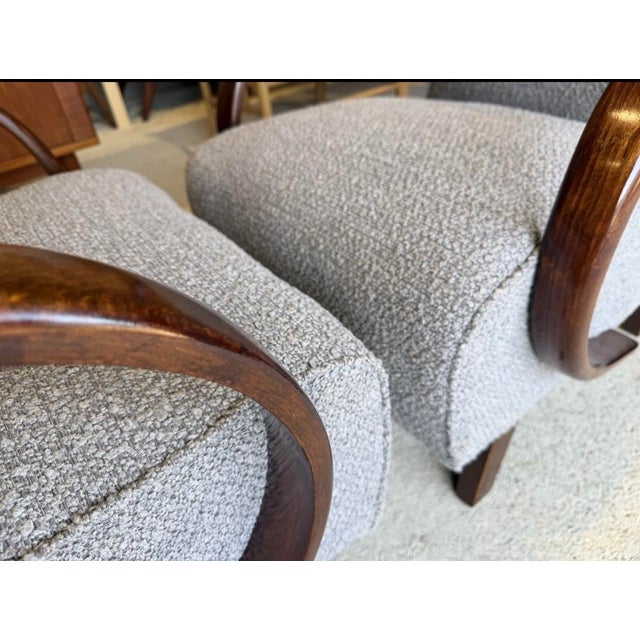 Art Deco Armchairs from Jindrich Halabala, Set of 2 For Sale - Image 14 of 18